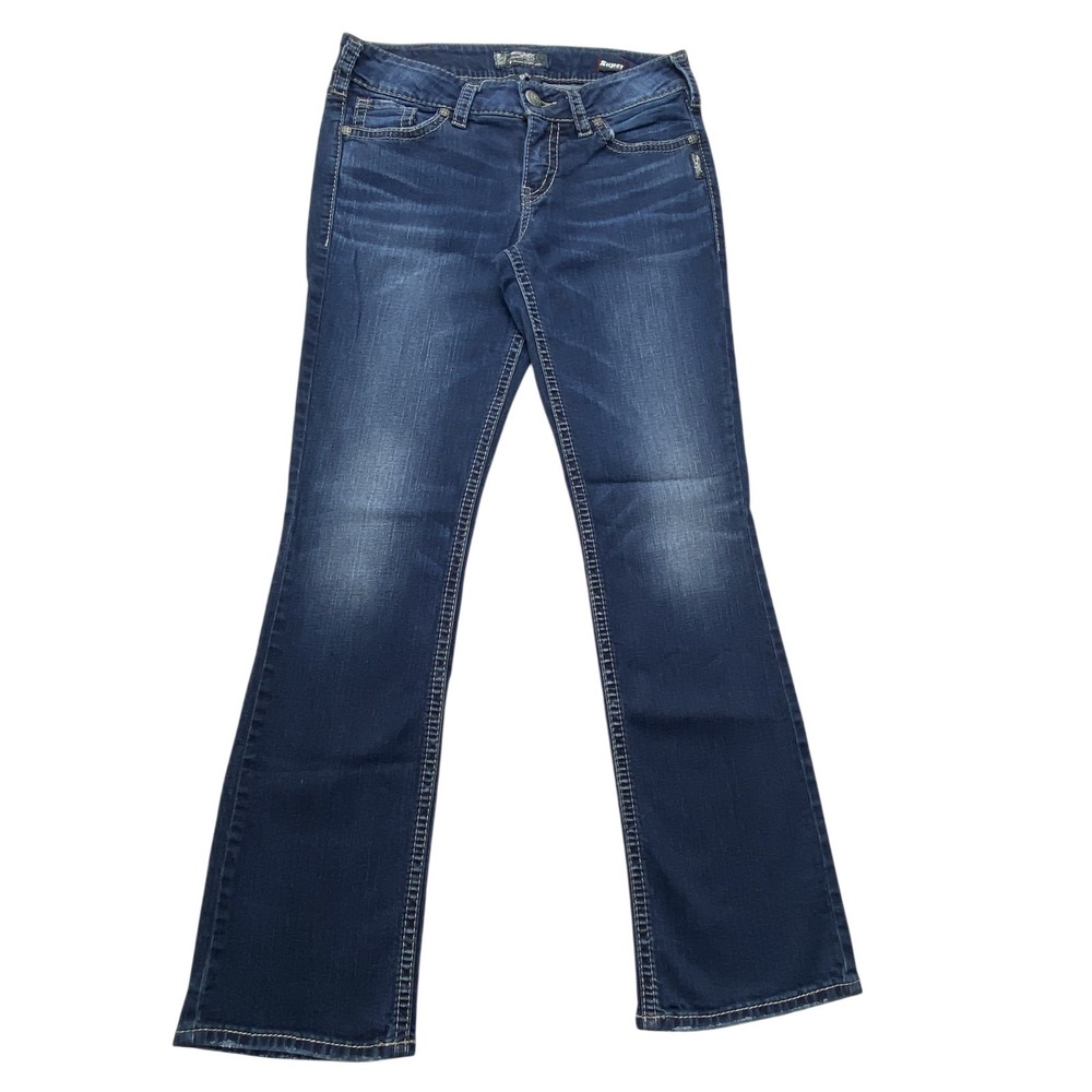 Silver Jeans Co Suki Bootcut Jeans Womens 30x29.5 Mid Rise Blue Wash Stretch